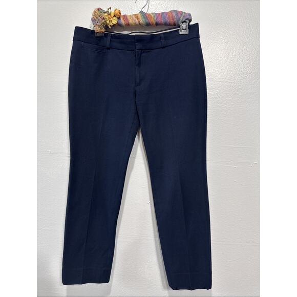 Banana Republic Sloan Slim Ankle Pants Womens 6 Petite Navy Blue Office Career - Picture 1 of 10
